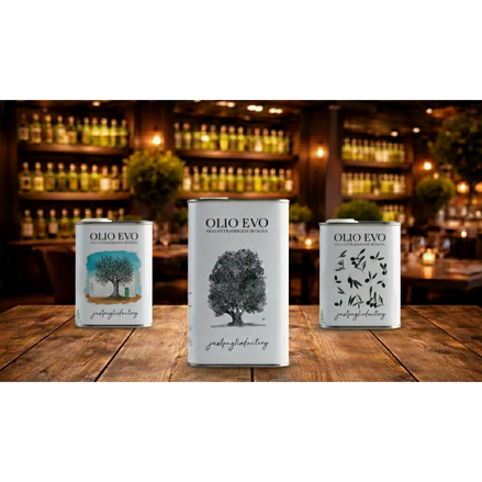 JUST PUGLIA FACTORY OLIO & ARTE -EVO Blend 175 ml Tris-Pack (3er-Pack) Mediterrolio
