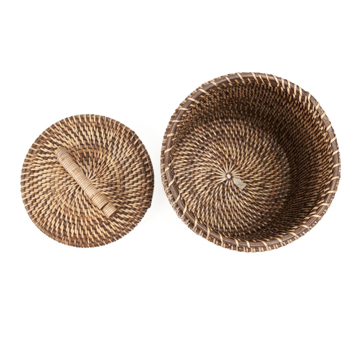 Der Rattan-Mülleimer hoch – Naturbraun - Pimis Living