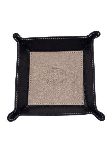 Ablage / Taschenleerer Echt Leder für Schmuck und Schlüssel - Karamell