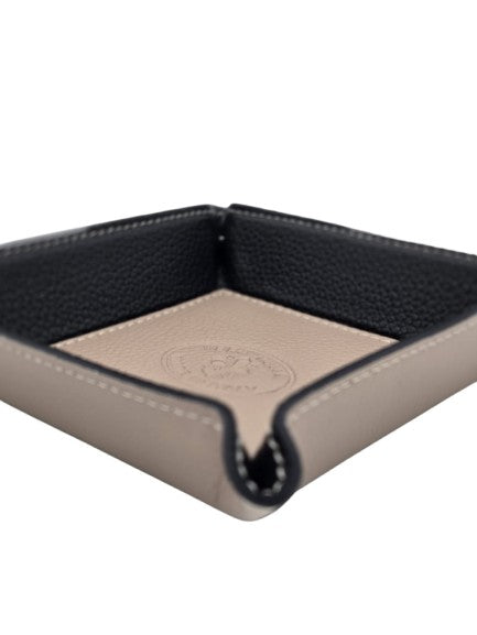 Ablage / Taschenleerer Echt Leder für Schmuck und Schlüssel - Karamell