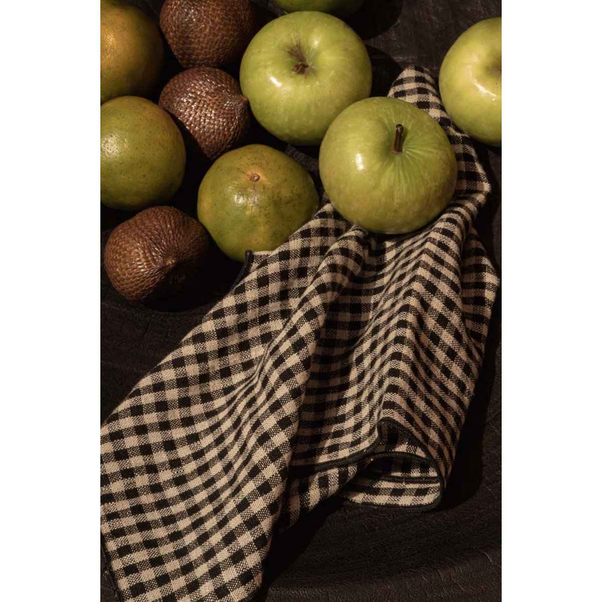 Die Picknick-Serviette – Naturschwarz – 45 x 45 Bazar Bizar Living