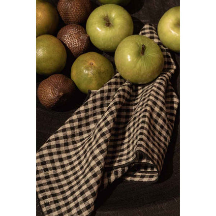 Die Picknick-Serviette – Naturschwarz – 45 x 45 Bazar Bizar Living