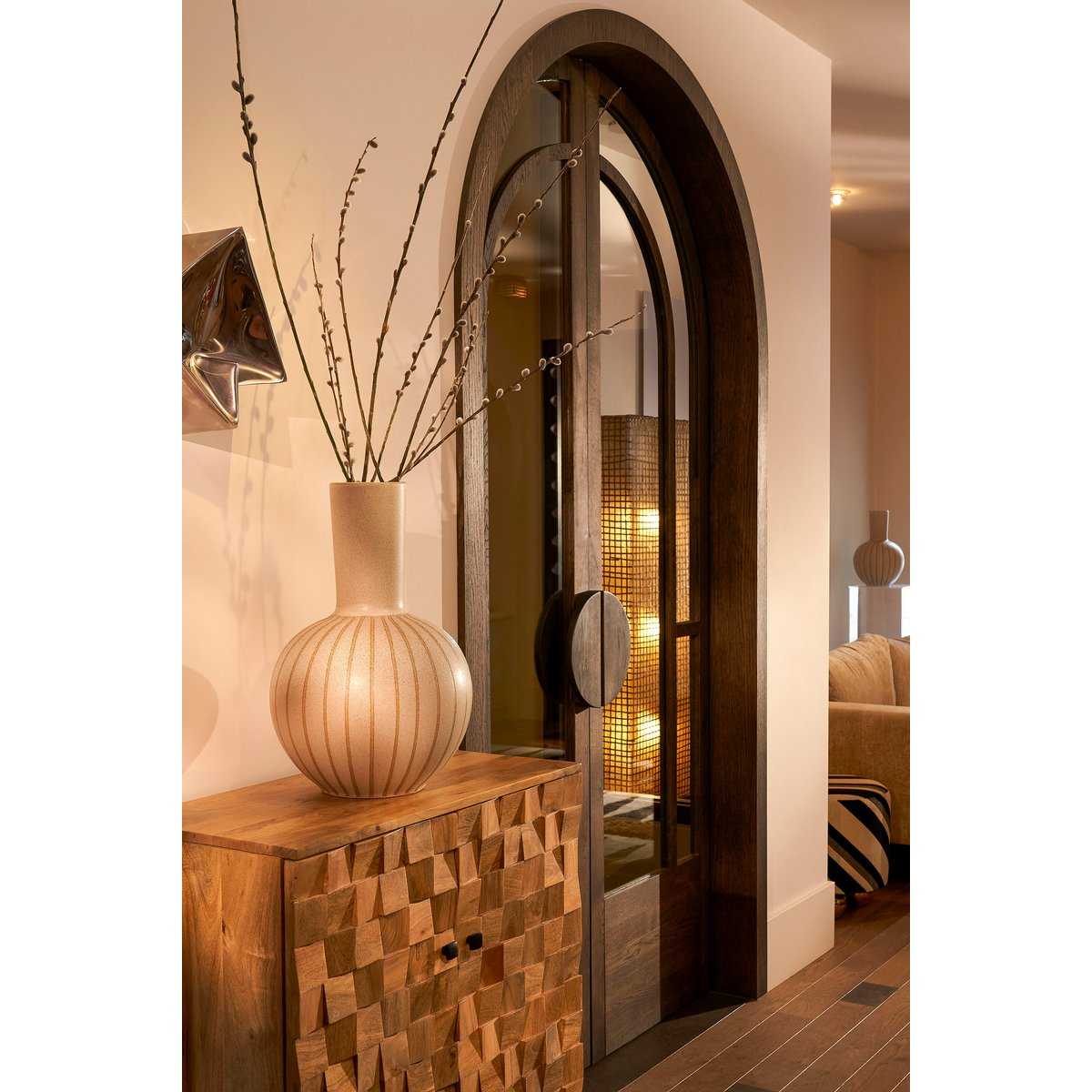 Holm Vase – H52 x Ø34 cm – Keramik – Creme Mica Decorations