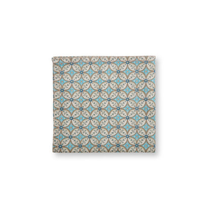 Set/4 Napkins Blooming Tales Bustani Khaki-Blue 40x40cm - Pimis Living