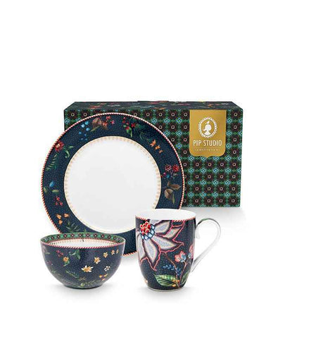 Set/3 Frühstücksset Berry Blues