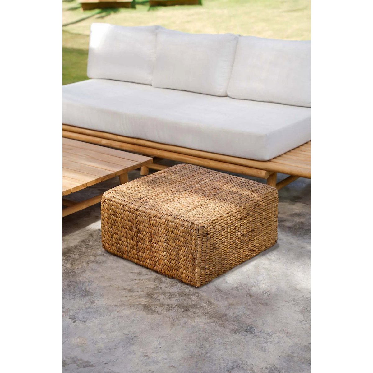The Hyacinth Pouffe Square - Natur - M - Pimis Living
