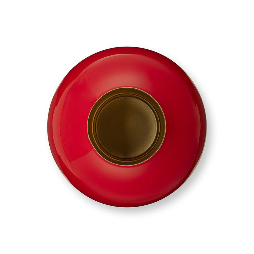 Vase Metal Small Red 18x24cm - Pimis Living