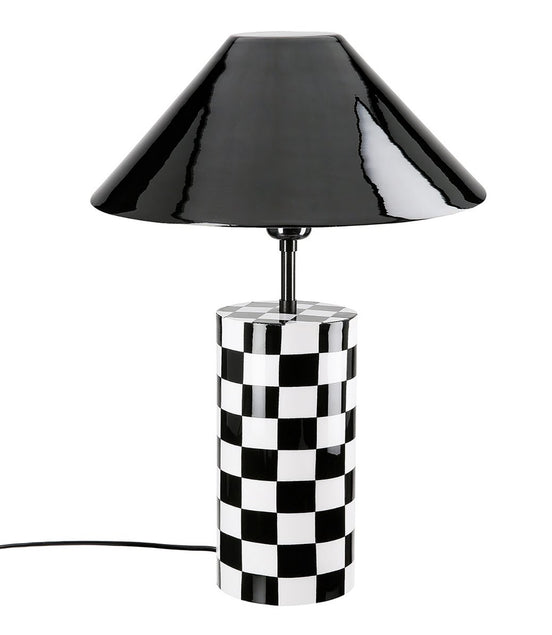Tischleuchte zylindrisch Checkers, H.52 cm - Pimis living by Konceptpunkt