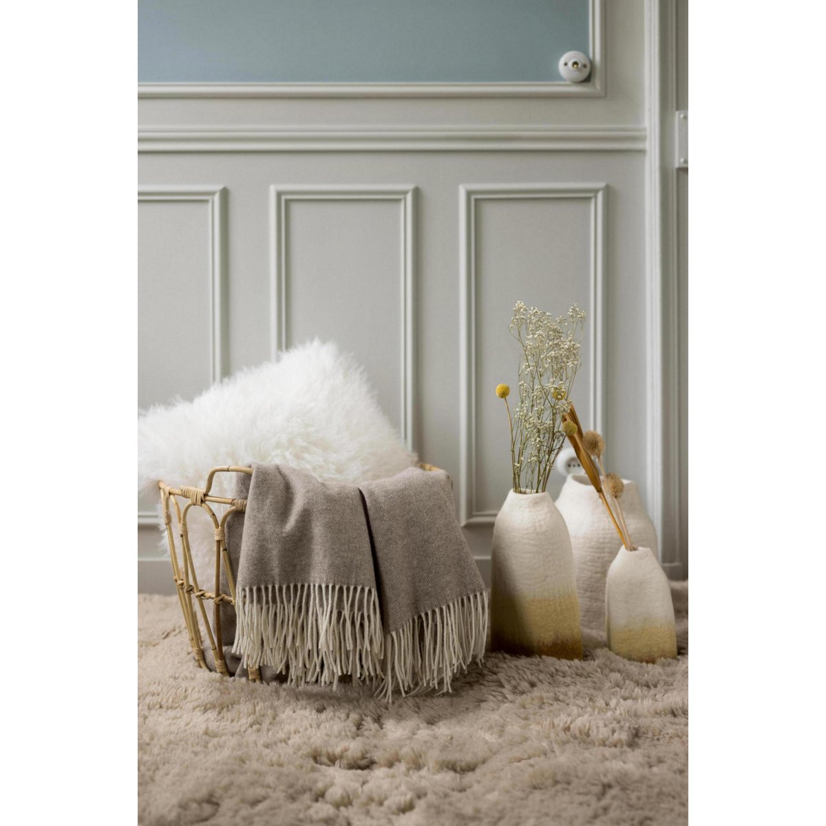 Plaid Carina Naturel 130 x 190 - Pimis Living