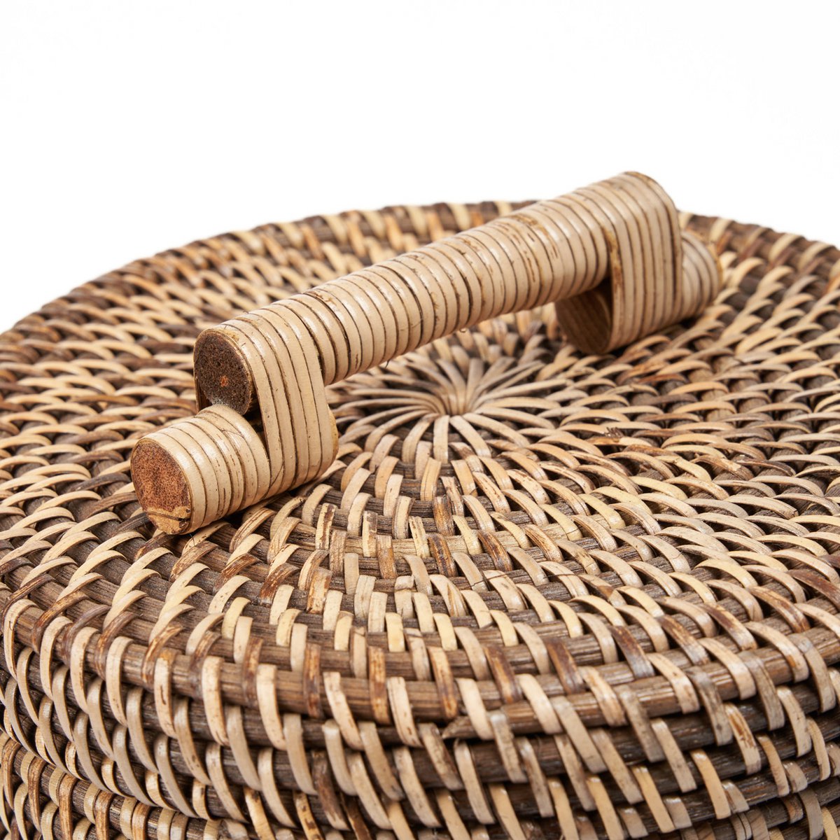 Der Rattan-Mülleimer hoch – Naturbraun - Pimis Living