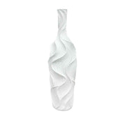 Matt weiße Vase in Polyresin 18x18x89cm AULICA