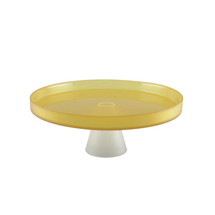 28 cm weiß -an -weiß Kuchenschale -Zitrone AULICA
