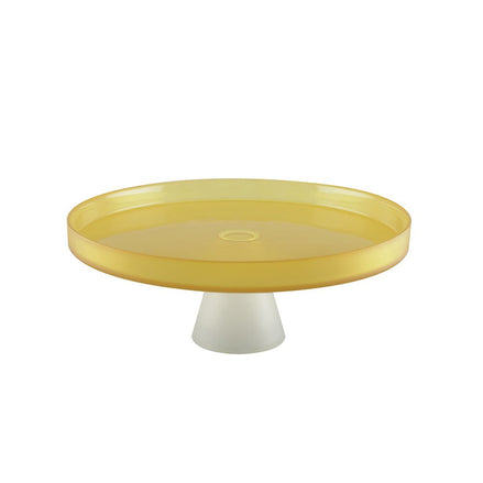 28 cm weiß -an -weiß Kuchenschale -Zitrone AULICA