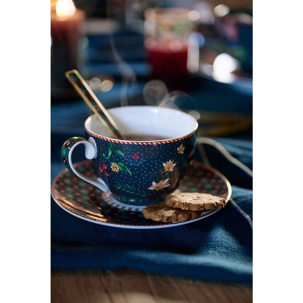 Set/2 Cups and Saucers Berry Blues 280ml - Pimis Living