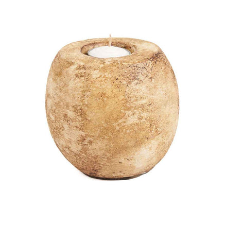 Der Cavestone Kerzenhalter – Creme Bazar Bizar Living