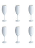 Weiße Champagnerflöten in 210 ml Acryl - Los 6 AULICA