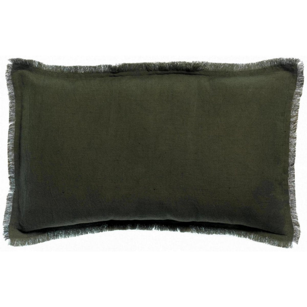 Einfarbiges Kissen Laly Olive 30 x 50 - Pimis Living