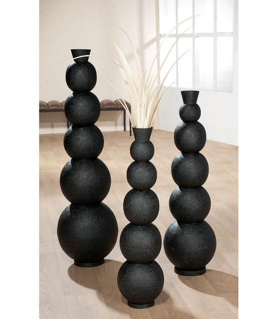 Floor vase black Rotonda H.112 cm
