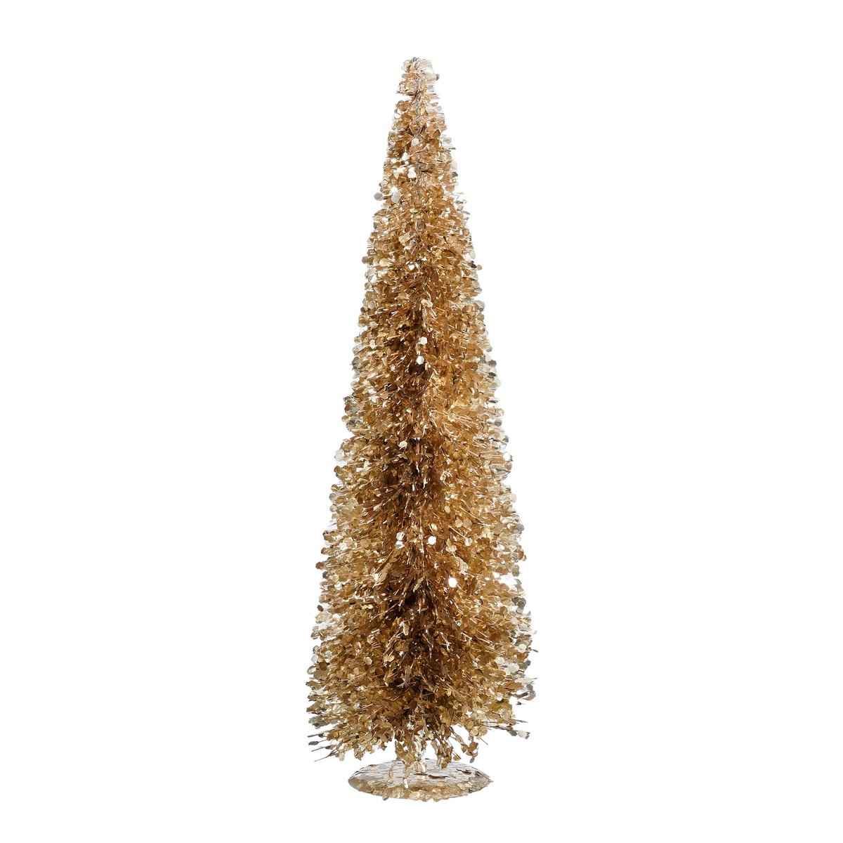 Dekoration Weihnachtsbaum - H60 x Ø19 cm - Champagner