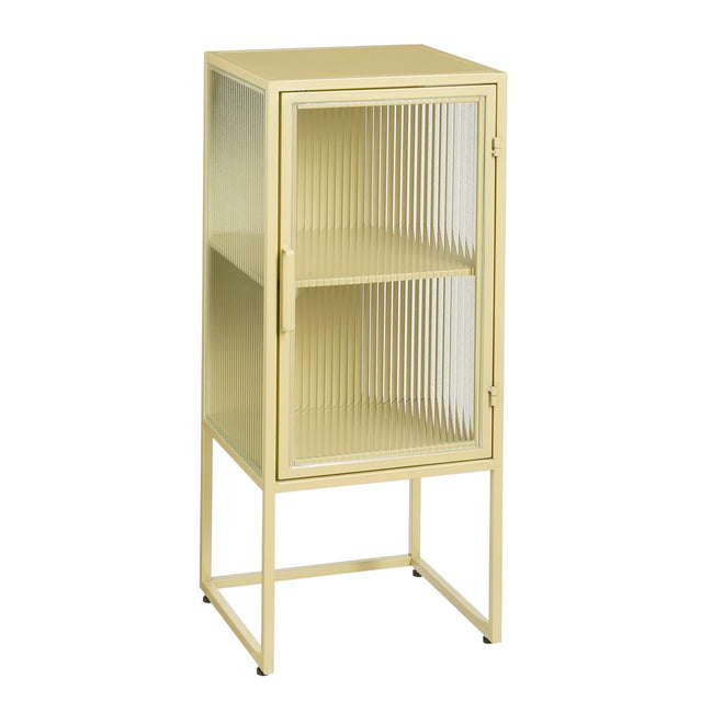 Clifton Storage Cabinet with Doors - L38 x W35 x H90 cm - Metal - Beige