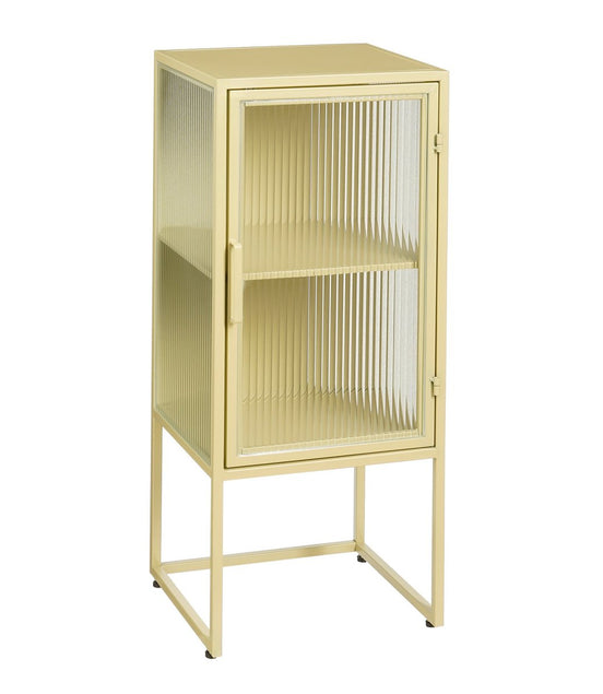Clifton -Aufbewahrungsschrank mit Türen - L38 x B35 x H90 cm - Metall - Beige