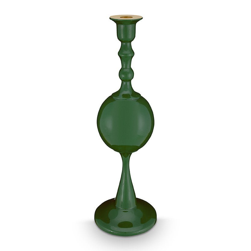Candle Holder Metal Sphere Medium Green 37cm - Pimis Living