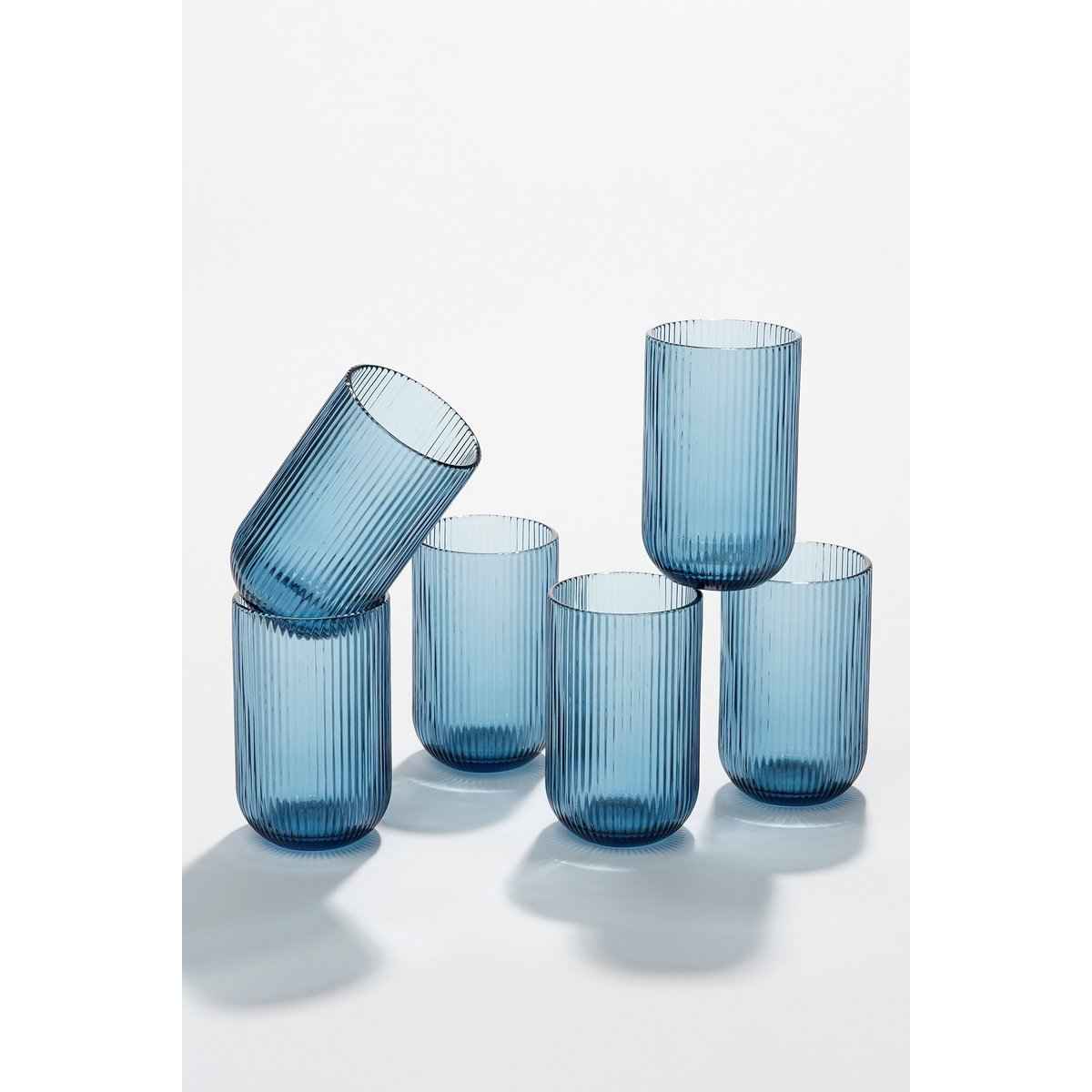 Trinkglas Blau 1Glas Mica Decorations