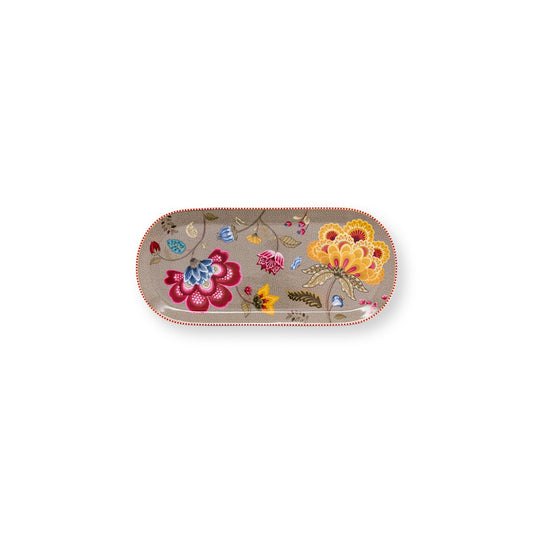 Cake Tray Blooming Tales Fantasy Khaki 33.3x15.5cm - Pimis Living