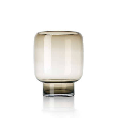 Die Smoky Cube Vase – Braun – L - Pimis Living