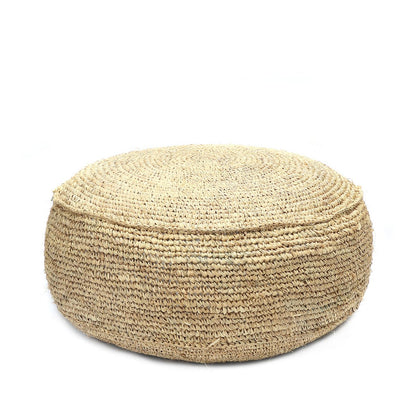 Der Raffia Flores Pouffe - Natürlich - Pimis Living
