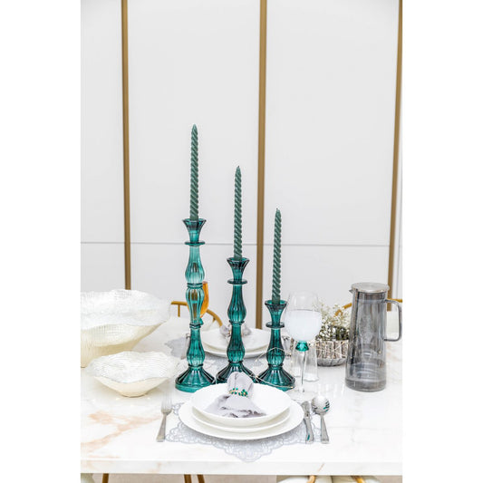 Türkis Candlestick Großes Modell H41CM - Pimis Living