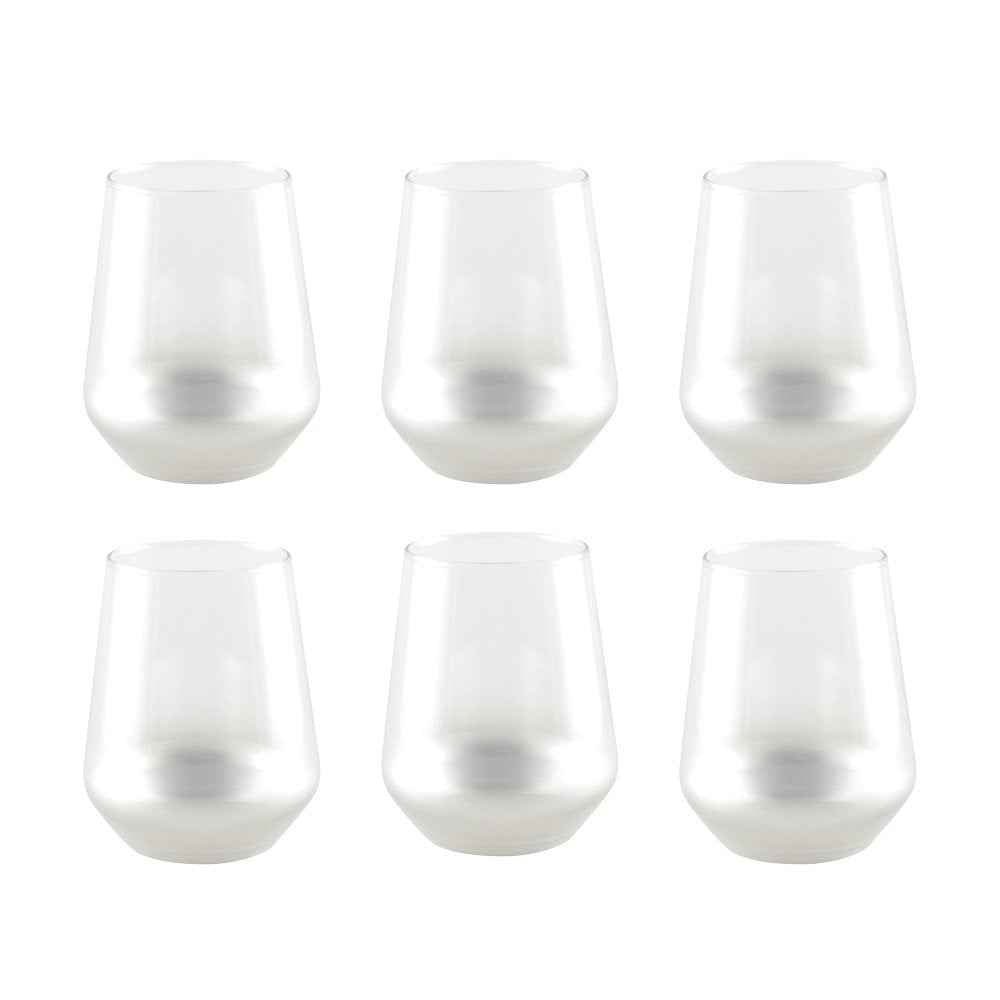 Glühen Silberwassergläser - Set von 6 AULICA