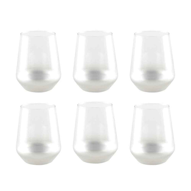 Glühen Silberwassergläser - Set von 6 AULICA