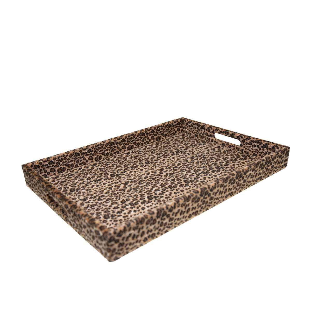 Rechteckschale aus Leoparden 42x32x4,5 cm AULICA