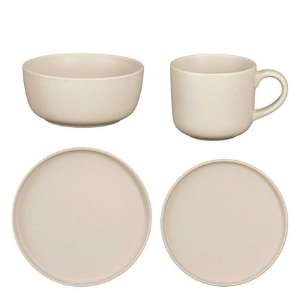Ozi Descrises Set 4 Personen - Stein gut - Taupe - Pimis living by Konceptpunkt