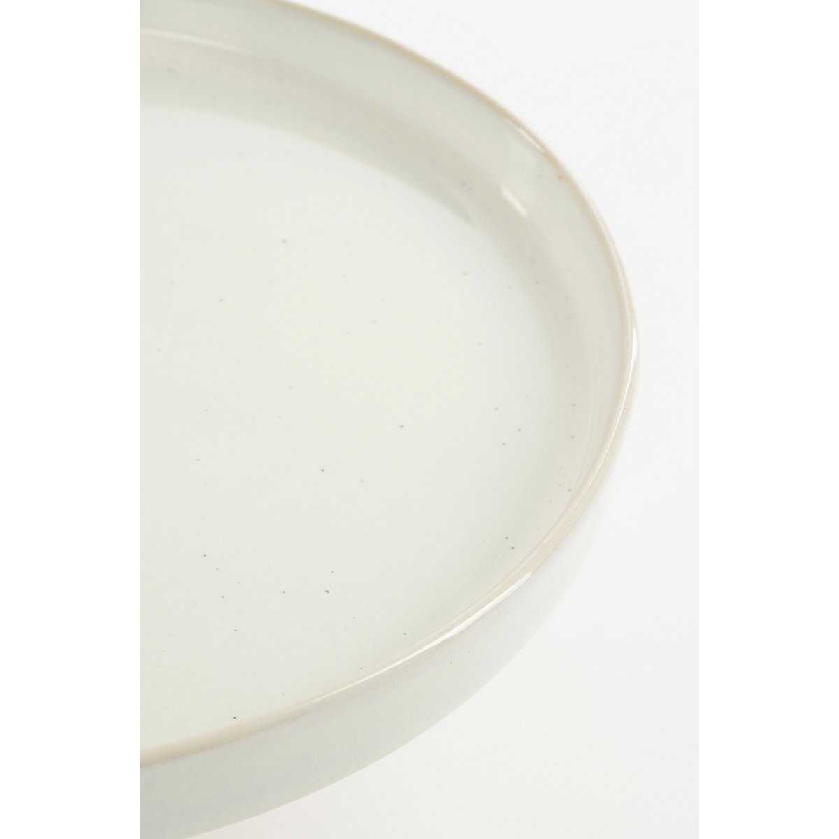 Soporte para tartas con forma de mapache – Alto 11 x Ø28 cm – gres – blanco roto