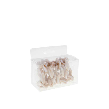 Set von 4 Runden der weißen und braunen Kette von Servietten AULICA