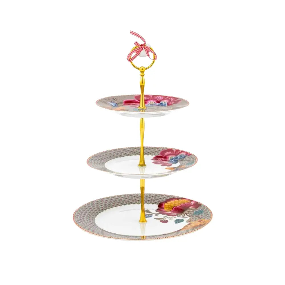 Cake Stand 3/Layers Blooming Tales Fantasy Khaki