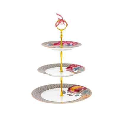 Cake Stand 3/Layers Blooming Tales Fantasy Khaki