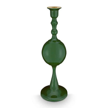 Candle Holder Metal Sphere Medium Green 37cm