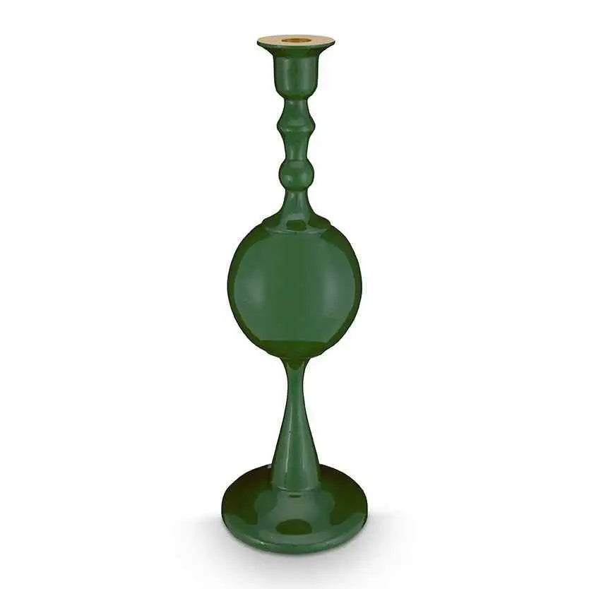 Candle Holder Metal Sphere Medium Green 37cm