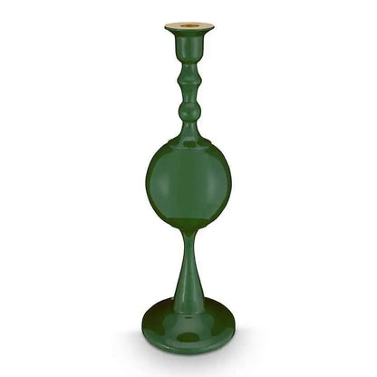 Candle Holder Metal Sphere Medium Green 37cm