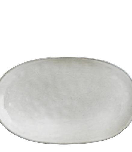 Tabo Ovaler Teller – L36 x B22 x H5 cm – Grau - Pimis living by Konceptpunkt