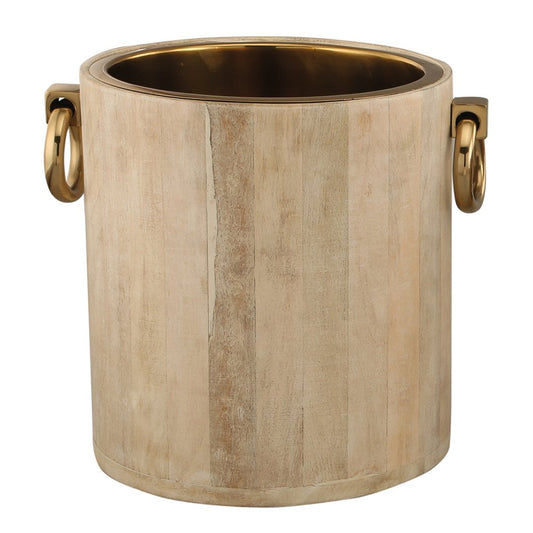 Champagnereimer in Weißgold Metall Gold 25x30x28 cm - Pimis Living