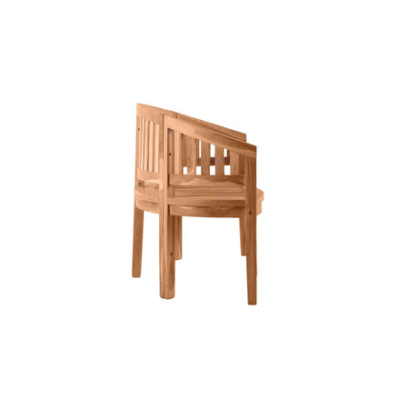 Gartensitzbank in Bananenform, 120 cm, Teak