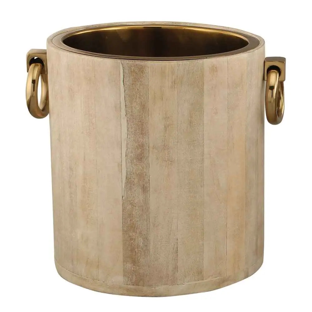 Champagnereimer in Weißgold Metall Gold 25x30x28 cm