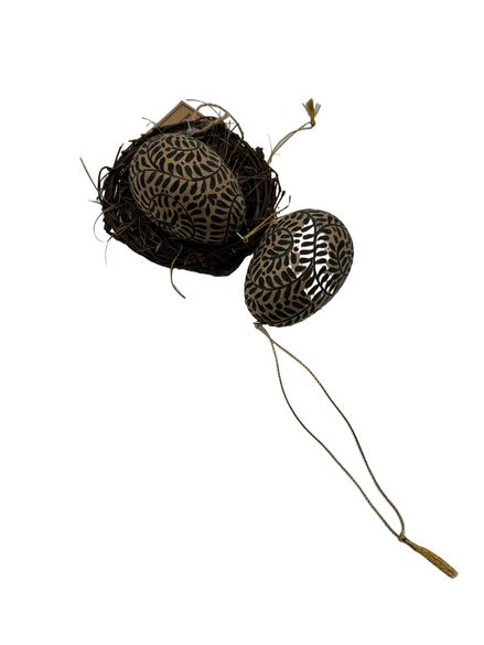 Holzei Natur mit schwarzem Muster pimis living by Konceptpunkt