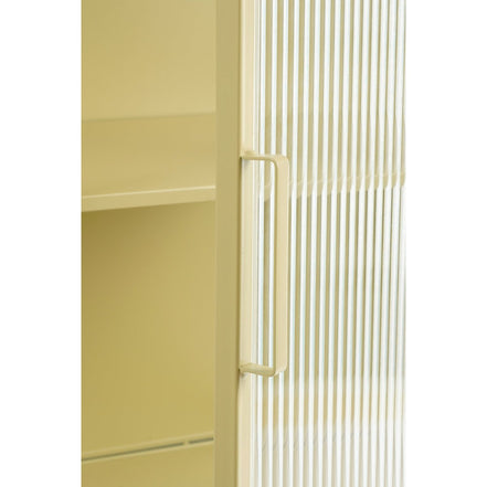 Clifton Storage Cabinet with Doors - L38 x W35 x H90 cm - Metal - Beige