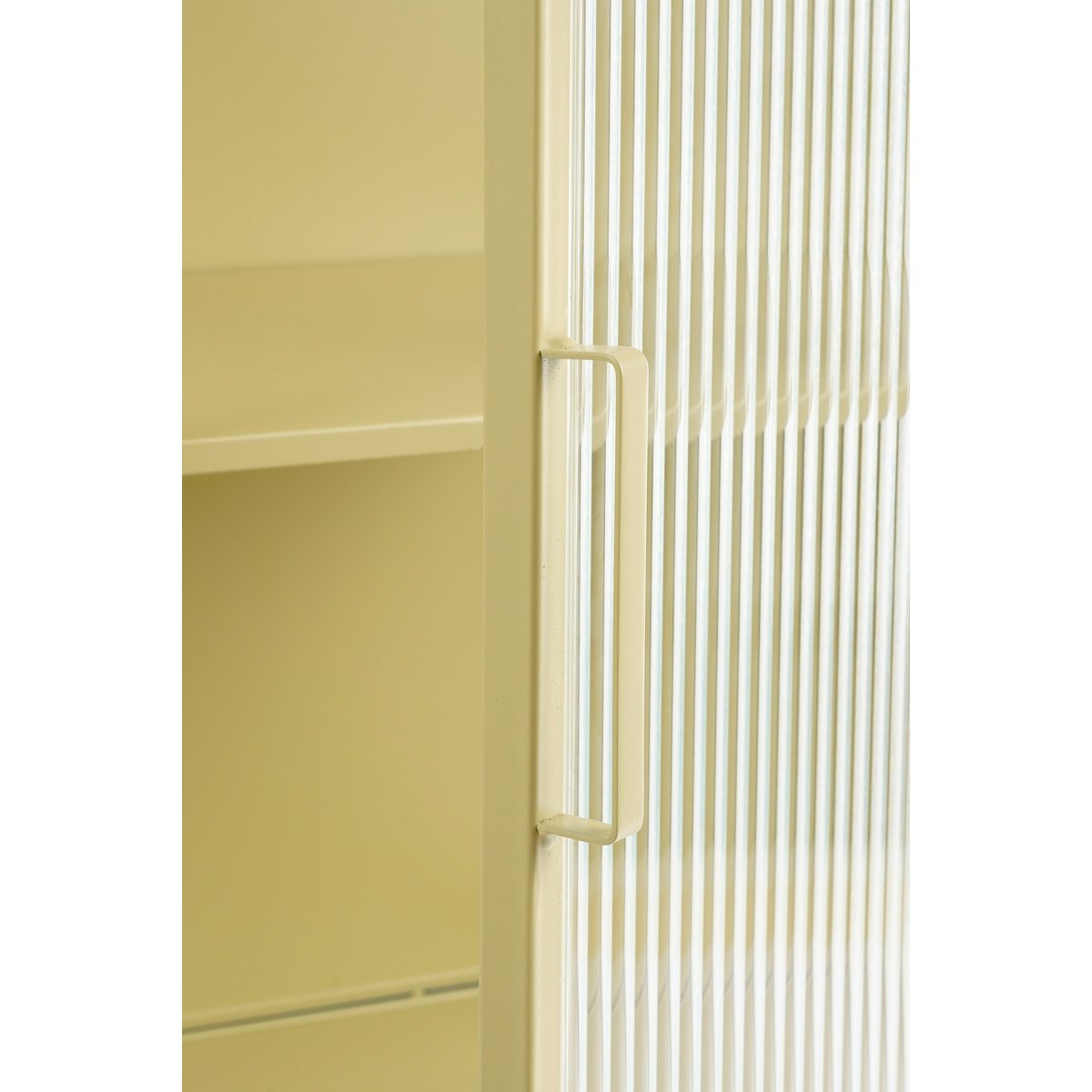 Clifton Storage Cabinet with Doors - L38 x W35 x H90 cm - Metal - Beige