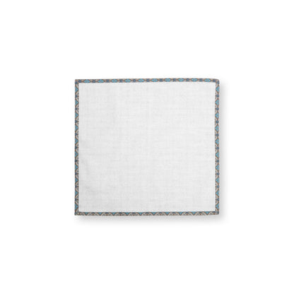 Set/4 Napkins Blooming Tales Bustani Khaki-Blue 40x40cm - Pimis Living